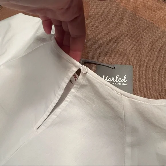 NWT Marled white blouse, M - Picture 4 of 12